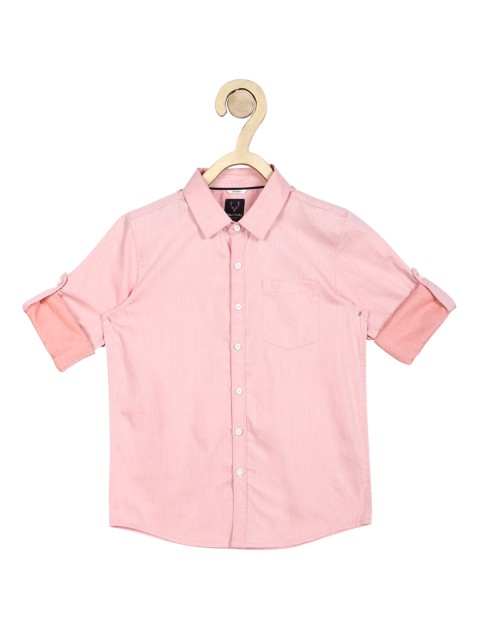 

Allen Solly Junior Boys Pink Slim Fit Pure Cotton Casual Shirt
