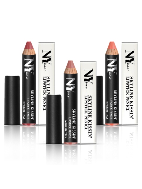 

NY Bae Set of 2 Kissin' Lipstick Pencils, Grand Terminal, Queens Skyline, Central Park, Multi