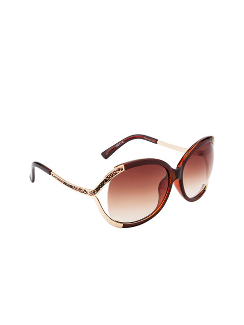

Ted Smith Women Brown Butterfly Sunglasses with UV Protected Lens TSSO-1009S_C3
