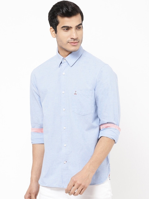 

STROP Men Blue Regular Fit Solid Casual Shirt