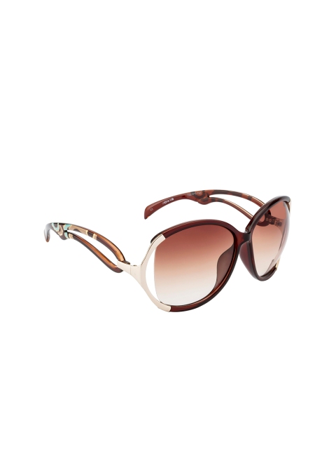 

Ted Smith Women Brown Lens & Brown UV Protected Butterfly Sunglasses TSSO-1015S_C3