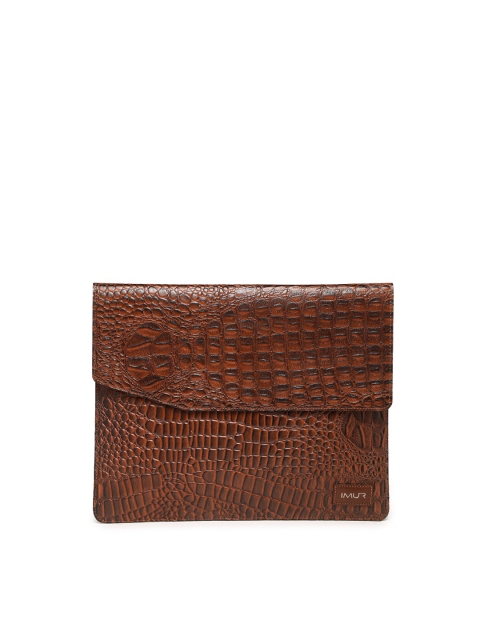 

IMUR Unisex Tan Brown Textured Leather 14 Inch Laptop Sleeve