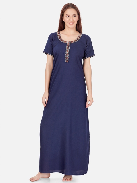 

Sand Dune Navy Blue Maxi Nightdress