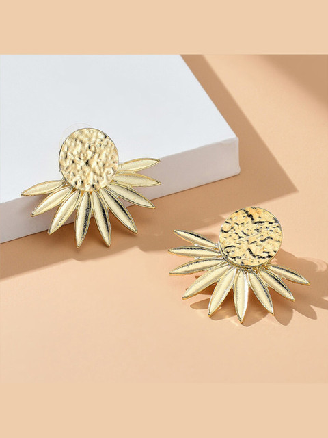 

YoungWildFree Gold-Toned Contemporary Studs Earrings