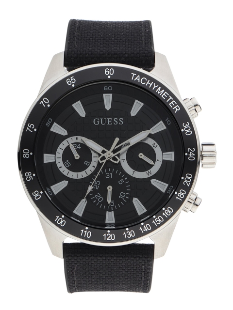 

GUESS Men Black Dial & Black Straps Analogue Watch