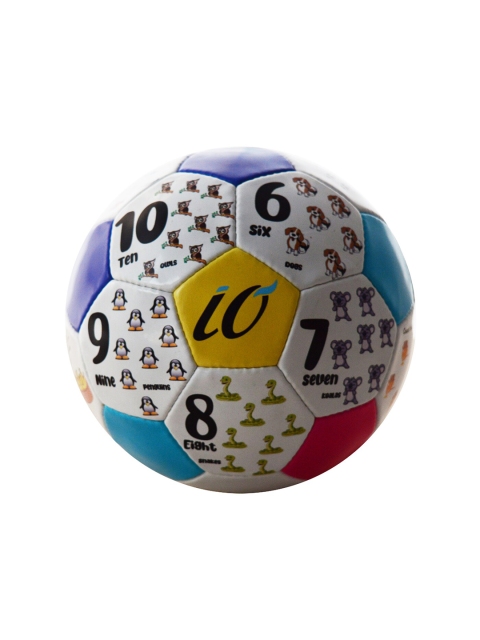 

iO Kids White & Yellow Numeric Printed Football
