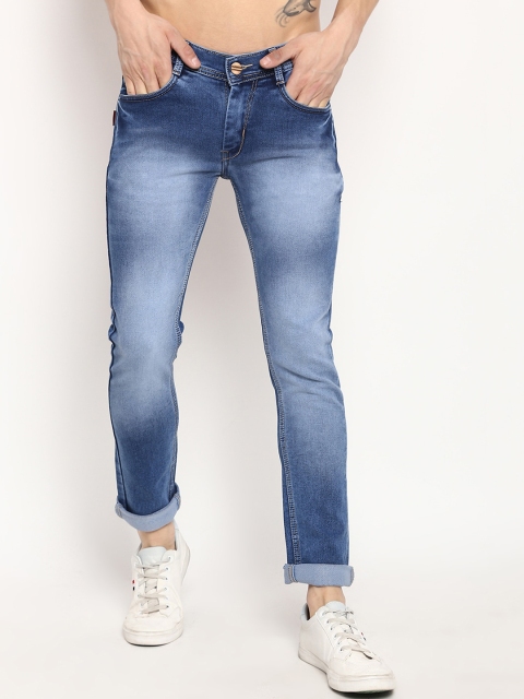 

V2 Value & Variety Men Blue Low Distress Heavy Fade Jeans