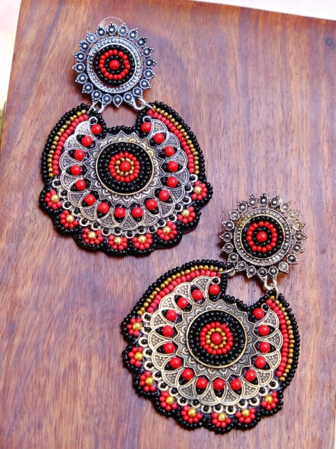 

Crunchy Fashion Multicoloured Contemporary Drop Earrings, Multi