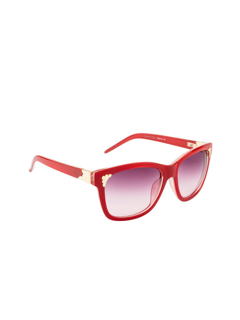 

Ted Smith Women Purple Lens & Red Cateye Sunglasses with UV Protected Lens TSSO-1011S_C1