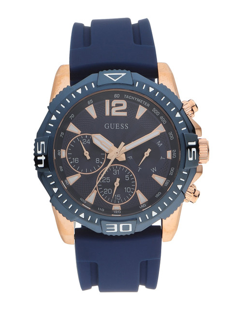 

GUESS Men Blue Embellished Dial & Blue Straps Analogue Watch GW0211G4