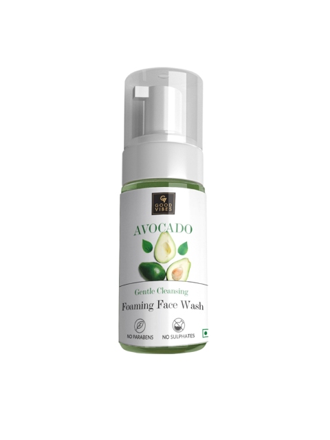 

Good Vibes Avocado Gentle Cleansing Foaming Face Wash 150 ml, Transparent