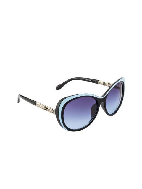 

Ted Smith Women Blue Lens & Blue Cateye Sunglasses with UV Protected Lens