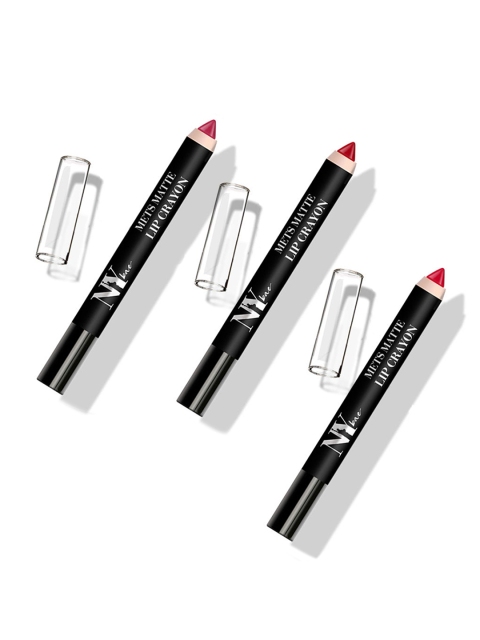 

NY Bae Multicoloured Set of 3 Matte Lip Crayons, Multi