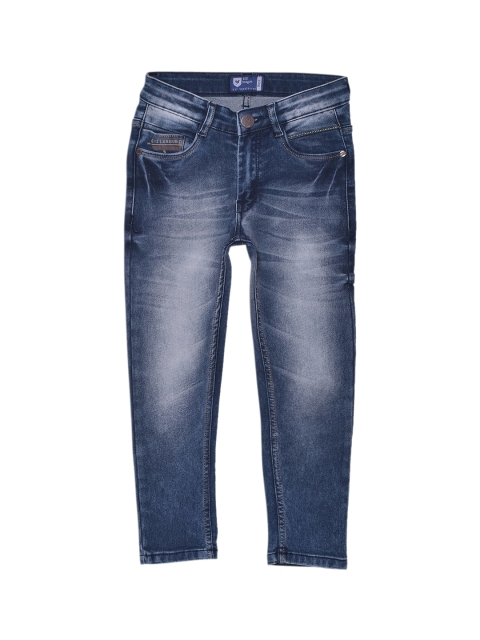 

612 league Boys Blue Slim Fit Heavy Fade Jeans