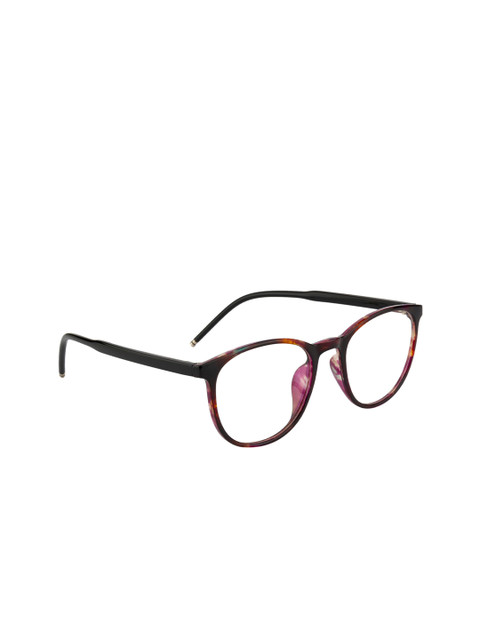 

Ted Smith Unisex Black & Purple Full Rim Round Frames - TSO-TR-9344_C35