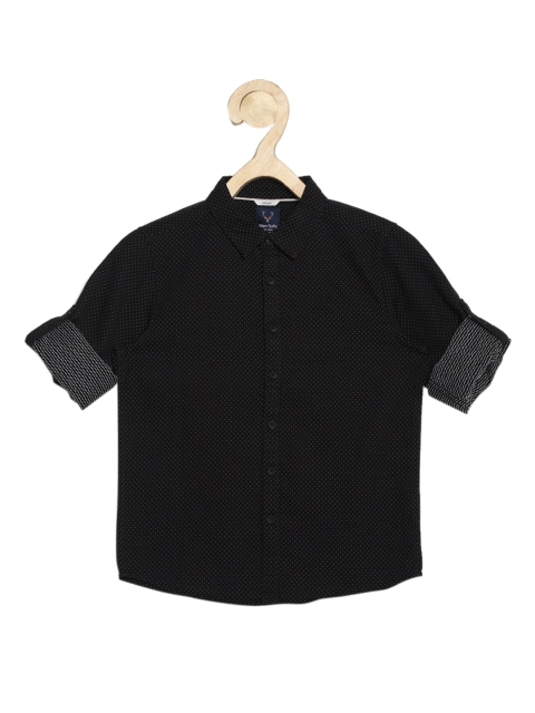 

Allen Solly Junior Boys Black Slim Fit Printed Casual Shirt