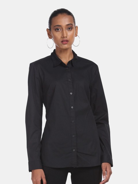 

GAP Women Black Tailored Poplin Shirt