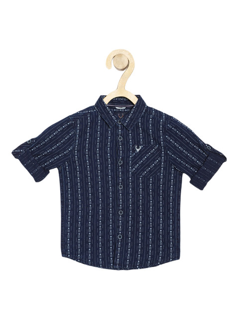 

Allen Solly Junior Boys Navy Blue Printed Casual Shirt