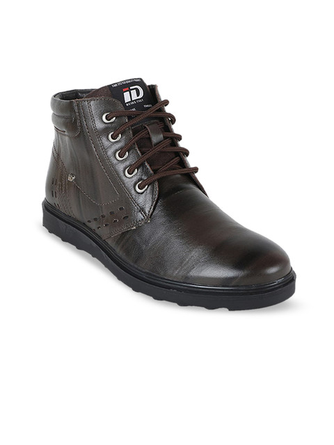 

ID Men Brown Leather Flat Boots