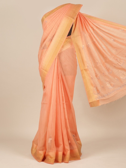 

Pothys Peach & Purple Pure Cotton Saree