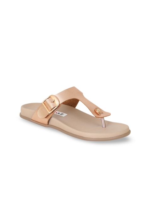 

Zyla Women Rose Gold Open Toe Flats