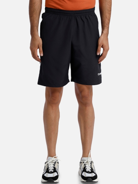 

hummel Men Black Mid-Rise Sports Shorts