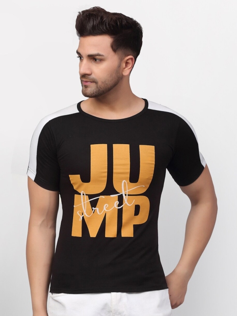 

Rigo Men Black Typography Printed Slim Fit T-shirt