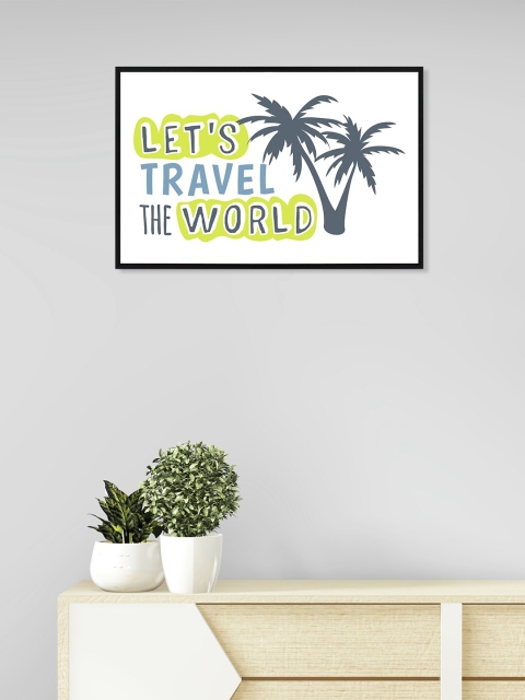 

nest ART White & Yellow Inspirational Quotations Framed Wall Art