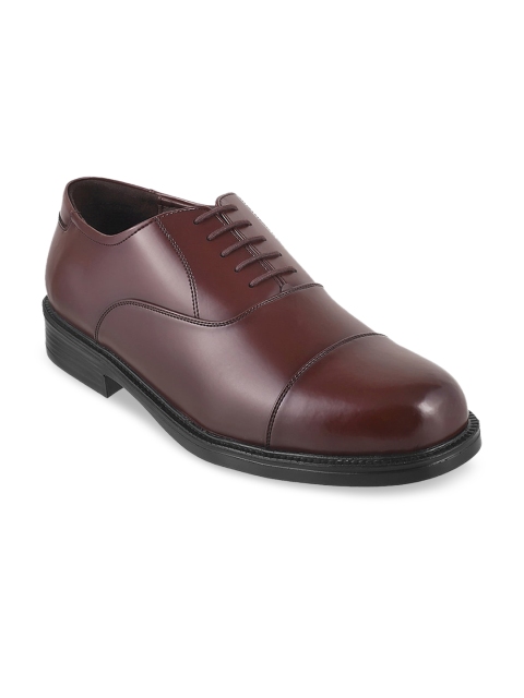 

Metro Men Brown Solid Formal Oxford Shoes