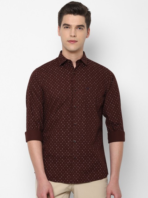 

Allen Solly Men Brown Slim Fit Printed Casual Shirt