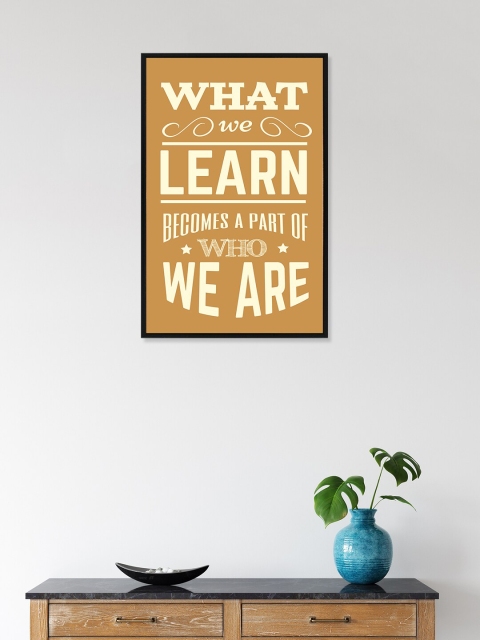 

nest ART Brown & Beige Motivational Quotes Printed Framed Wall Art