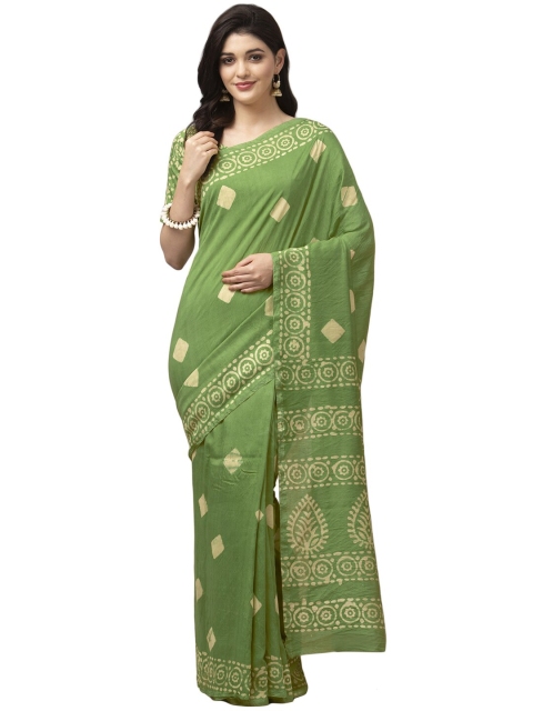 

KALINI Women Green Printed Saree