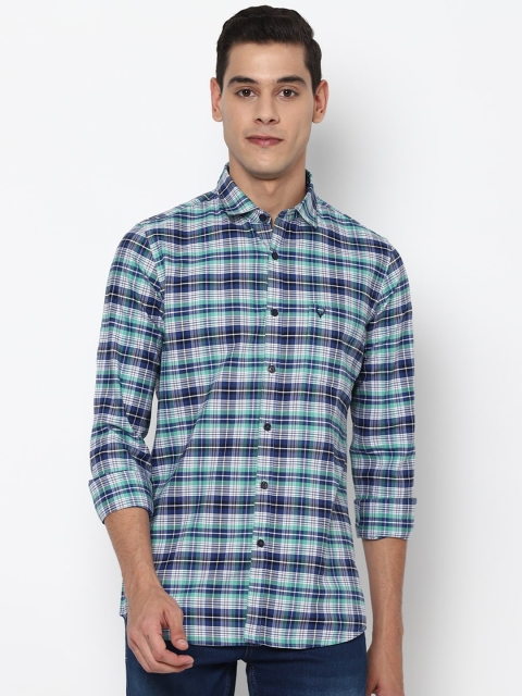 

Allen Solly Men Blue Slim Fit Checked Casual Shirt