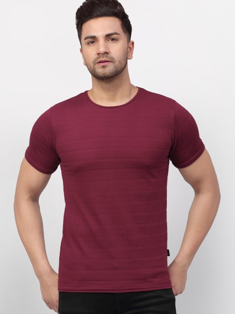 

Rigo Men Maroon Slim Fit T-shirt