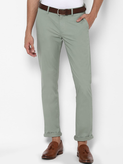 

Allen Solly Men Green Slim Fit Regular Trousers