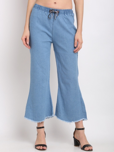

NEUDIS Women Blue Flared Parallel Trousers