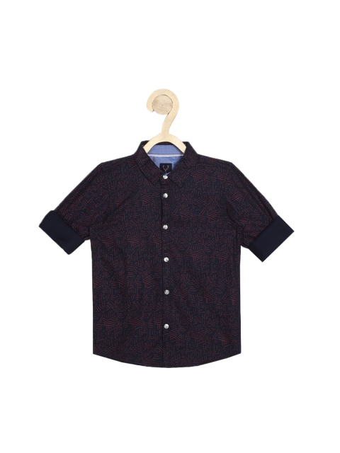 

Allen Solly Junior Boys Navy Blue Slim Fit Printed Casual Shirt