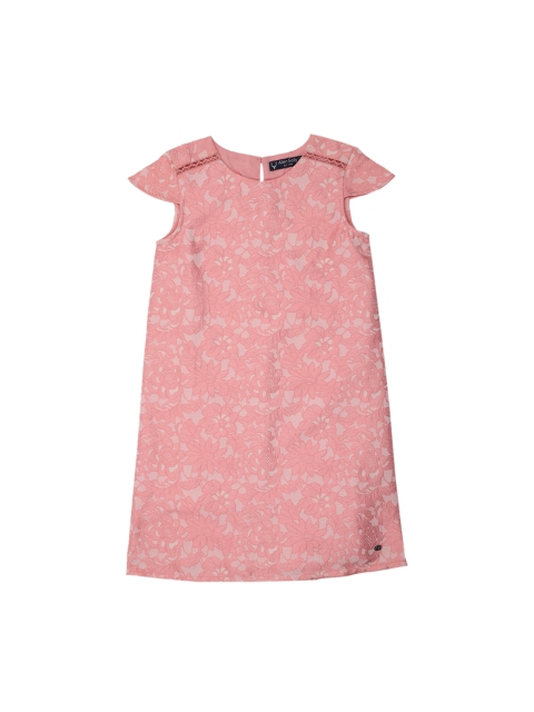 

Allen Solly Junior Girls Pink Floral A-Line Dress