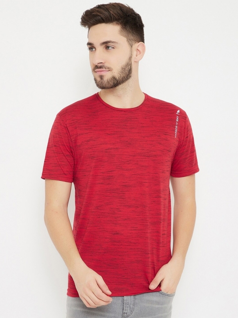 

Harbor n Bay's Men Red Melange Round Neck T-shirt