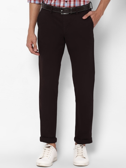 

Allen Solly Men Maroon Slim Fit Regular Trousers