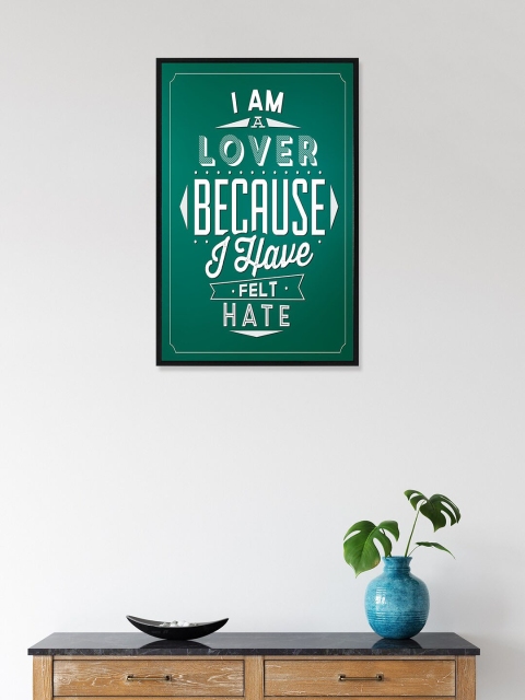 

nest ART Green & White Typography Inspirational Quotations Framed Wall Art