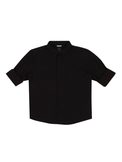 

Allen Solly Junior Boys Black Printed Cotton Casual Shirt
