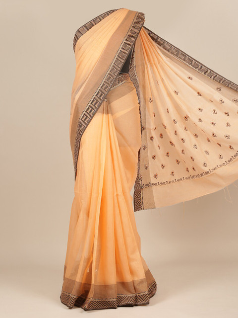 

Pothys Orange Pure Cotton Saree
