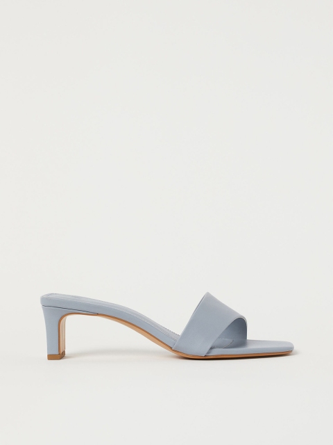 

H&M Women Grey Solid Mules