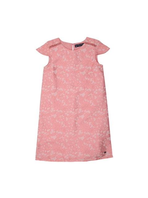 

Allen Solly Junior Pink Floral A-Line Dress