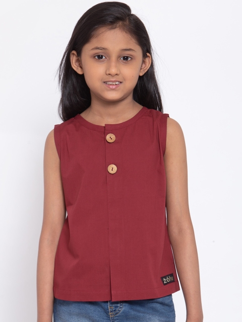 

Zotw Maroon Pure Cotton Handloom Kurti
