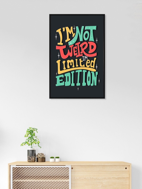 

nest ART Black & Yellow Paper Plane Print Quotes Synthetic Framed Wall Art