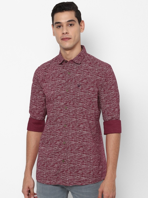 

Solly Jeans Co Men Maroon Printed Cotton Casual Shirt