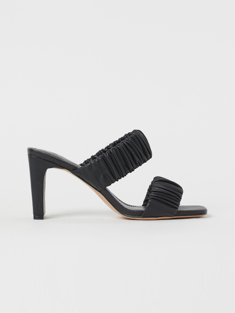 

H&M Women Black Solid Sandals