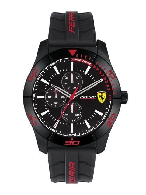 

SCUDERIA FERRARI Men Black Brass Dial & Black Straps Analogue Watch